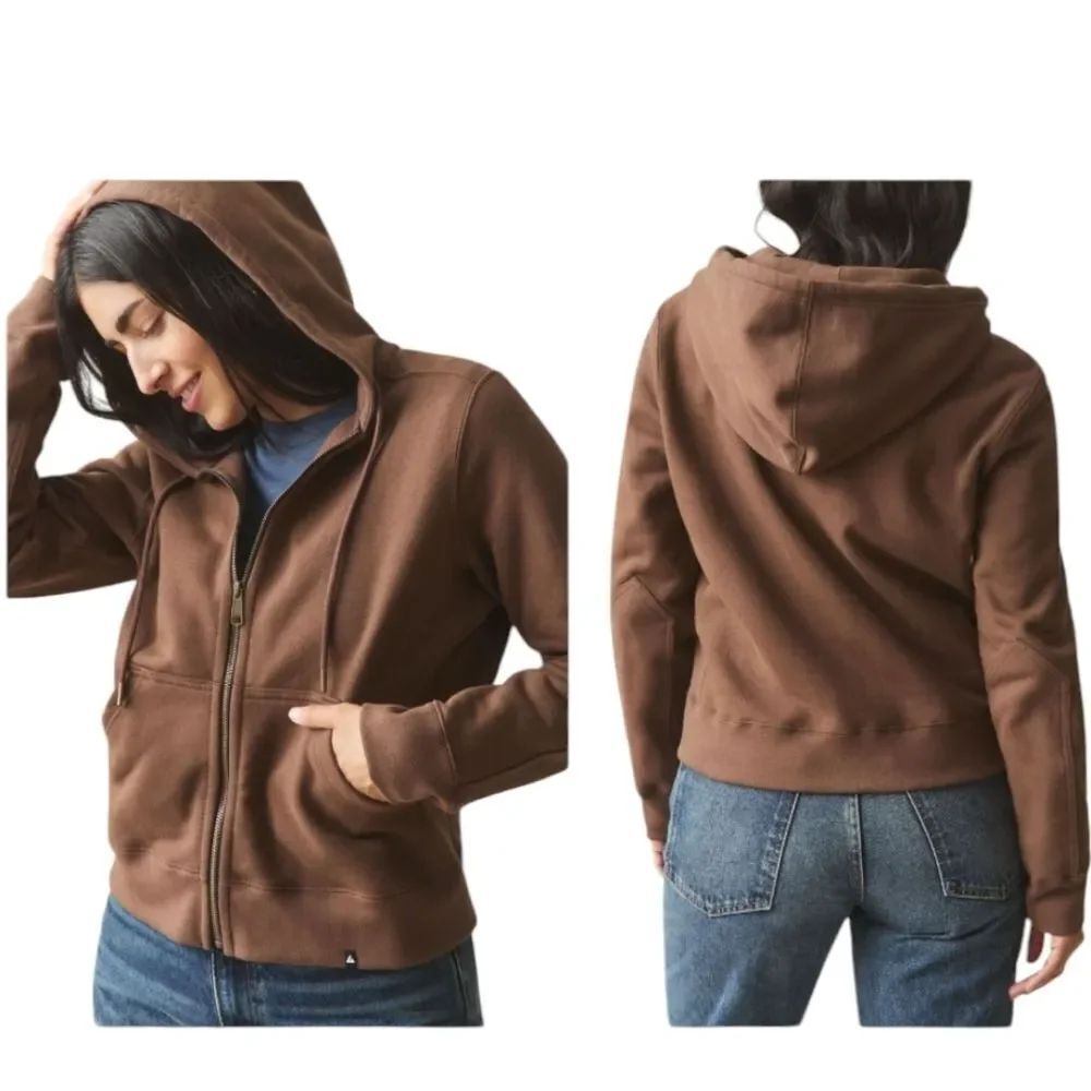 NEW American Giant Relaxed Classic Full Zip Hoodie Chestnut Brown Size M
